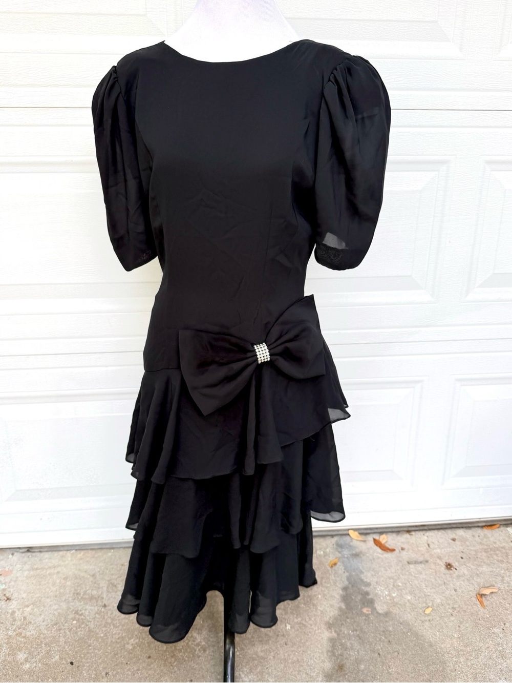 Vintage Samantha Black Dress 80’s Fashion Women’s Sz 6 Cocktail Party
